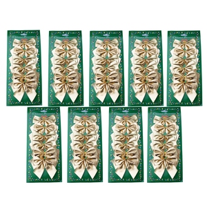 54 kleine Schleifen gold Weihnachten Weihnachtsschleifen Schleife Christbaum 7,5cm